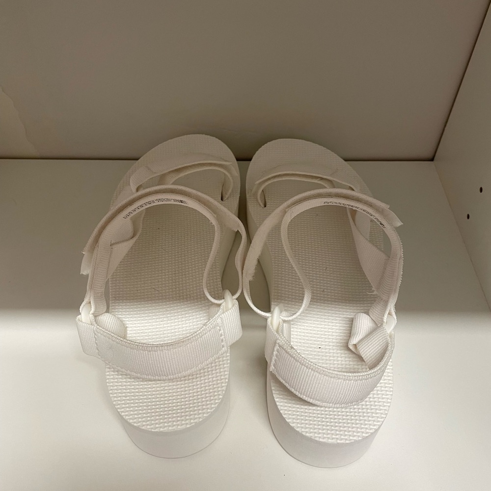 TEVA white platform sandals